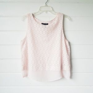 Banana Republic pink lace blouse sleeveless sz M